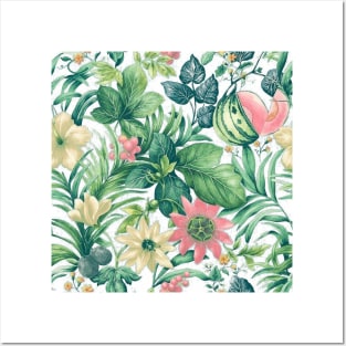 Tropical Spring Flower Water Colour Painting Posters and Art